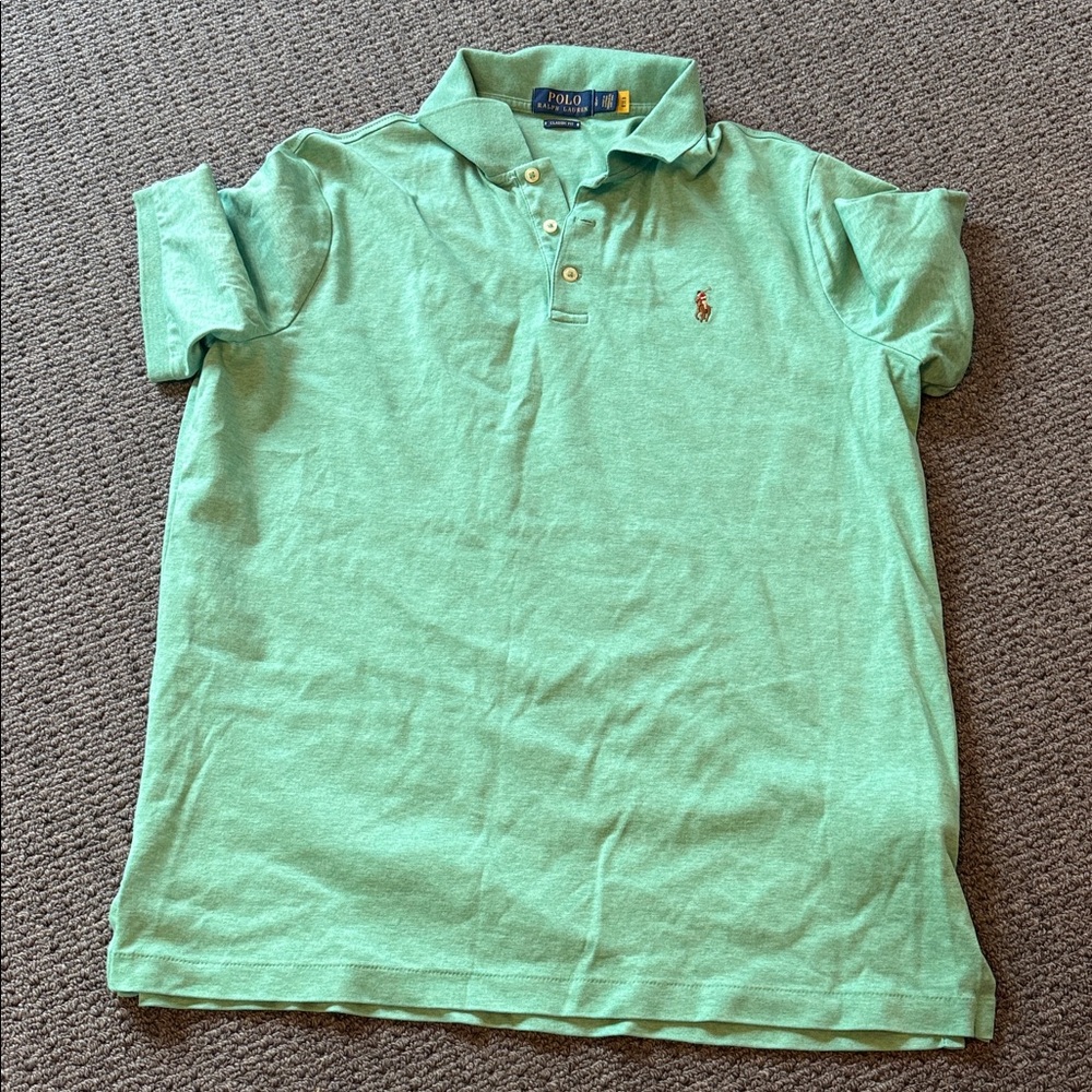 NWOT POLO RALPH LAUREN MENS  CLASSIC Fit heathered cotton green